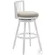 Harper Fog Fabric Swivel Bar Stool