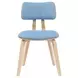 Jaguar Oak and Light Blue Upholstered Dining Chair