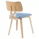 Jaguar Oak and Light Blue Upholstered Dining Chair