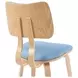 Jaguar Oak and Light Blue Upholstered Dining Chair
