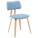Jaguar Oak and Light Blue Upholstered Dining Chair