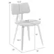 Jaguar Oak and Light Blue Upholstered Dining Chair