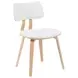 Jaguar Oak and White Upholstered Dining Chair