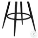 Amador Black Powder Coated And Vintage Gray Faux Leather 30" Bar Stool