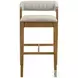 Landyn Slip Gray Counter Height Stool with Amber Glow Frame