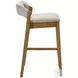 Landyn Slip Gray Counter Height Stool with Amber Glow Frame