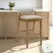 Landyn Slip Gray Counter Height Stool with Amber Glow Frame