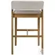 Landyn Slip Gray Bar Stool with Amber Glow Frame