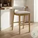 Landyn Slip Gray Bar Stool with Amber Glow Frame