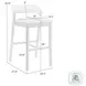 Landyn Ecru Counter Height Stool with Sepia Brown Frame