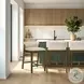 Landyn Ecru Counter Height Stool with Sepia Brown Frame