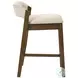 Landyn Ecru Bar Stool with Sepia Brown Frame