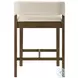 Landyn Ecru Bar Stool with Sepia Brown Frame