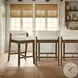 Landyn Ecru Bar Stool with Sepia Brown Frame