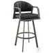 Marcie Vintage Black Swivel Bar Stool