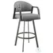 Marcie Vintage Gray Swivel Counter Height Stool
