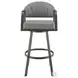 Marcie Vintage Gray Swivel Bar Stool