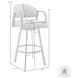 Marcie Vintage Gray Swivel Bar Stool