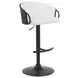 Montego Snow White Upholstered Swivel Bar Stool