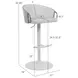 Montego Snow White Upholstered Swivel Bar Stool