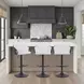 Montego Snow White Upholstered Swivel Bar Stool