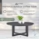 Menorca Gray Outdoor Round Coffee Table