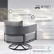 Menorca Gray Outdoor Swivel Rocking Chair