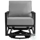 Cayman Dark Gray Outdoor Swivel Glider Chair