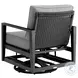 Cayman Dark Gray Outdoor Swivel Glider Chair