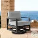 Cayman Dark Gray Outdoor Swivel Glider Chair