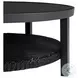 Cayman Black Aluminum Outdoor Round Coffee Table