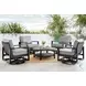 Cayman Black Aluminum Outdoor Round Coffee Table