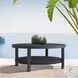 Cayman Black Aluminum Outdoor Round Coffee Table