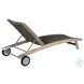 Odette Light Eucalyptus and Charcoal Rope Outdoor 72" Chaise Lounge Chair