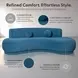 Oakland Blue 98" Sofa