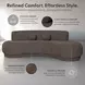 Oakland Salted Brown 98" Sofa