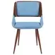 Panda Light Blue Upholstered Dining Chair