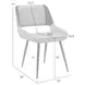 Panda Light Blue Upholstered Dining Chair
