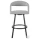Ramona Gray Swivel Bar Stool