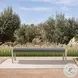Rhett Light Eucalyptus and Charcoal Rope 71" Outdoor Dining Bench