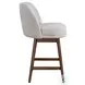 Sadie Taupe Upholstered Swivel 26" Counter Height Stool
