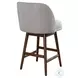 Sadie Taupe Upholstered Swivel 26" Counter Height Stool