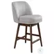 Sadie Taupe Upholstered Swivel 26" Counter Height Stool