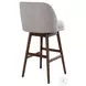 Sadie Taupe Upholstered Swivel 30" Bar Stool