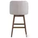 Sadie Taupe Upholstered Swivel 30" Bar Stool