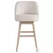 Sadie Ancient Stone Upholstered Swivel 30" Bar Stool