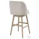 Sadie Ancient Stone Upholstered Swivel 30" Bar Stool