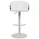 Solstice White Upholstered Swivel Bar Stool