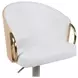 Solstice White Upholstered Swivel Bar Stool