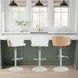 Solstice White Upholstered Swivel Bar Stool